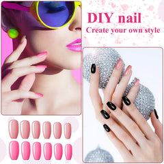 Maitys onglets autocollants, forme carré-ballerine, application simple et sans danger pour les ongles.