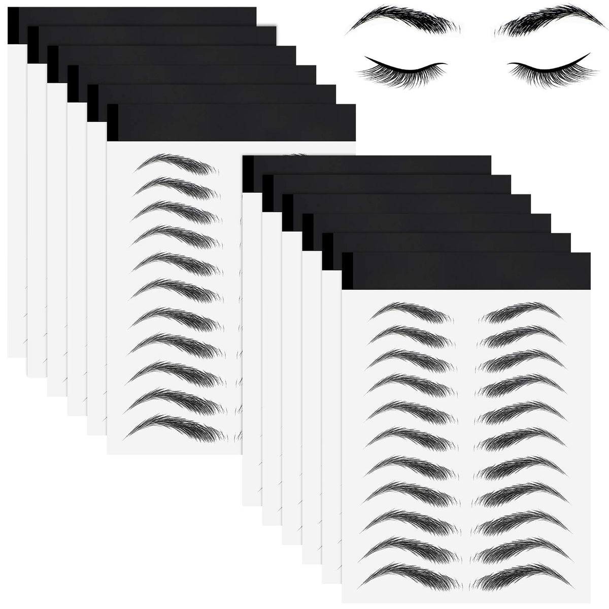 Maitys sourcils 4D, apparence poil, adhésifs pour un look naturel.