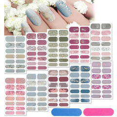 Maitys stickers ongles-wraps complets paillettes, pose rapide et look glamour.