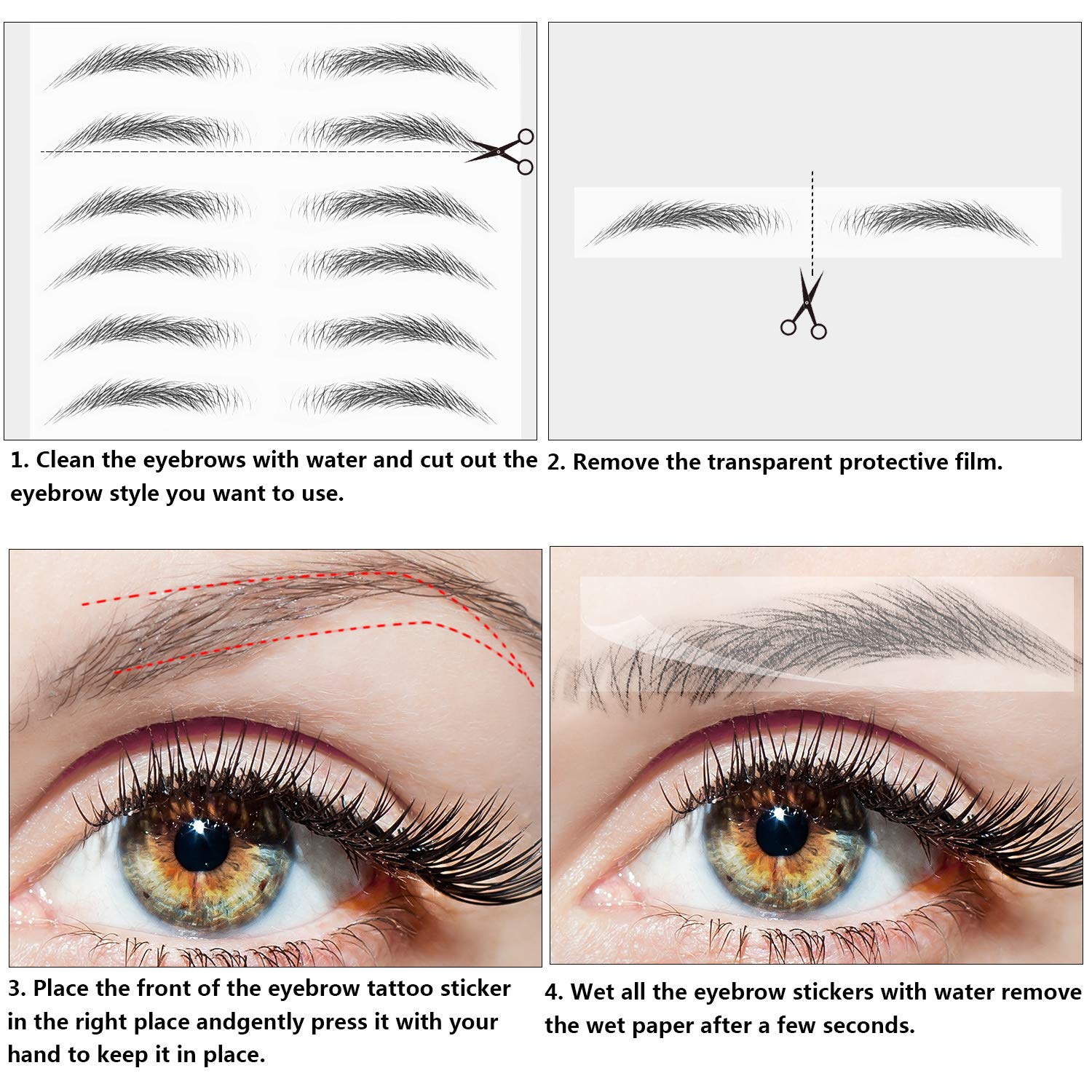 Maitys transferts sourcils 4D impermeables offrant une tenue longue duree