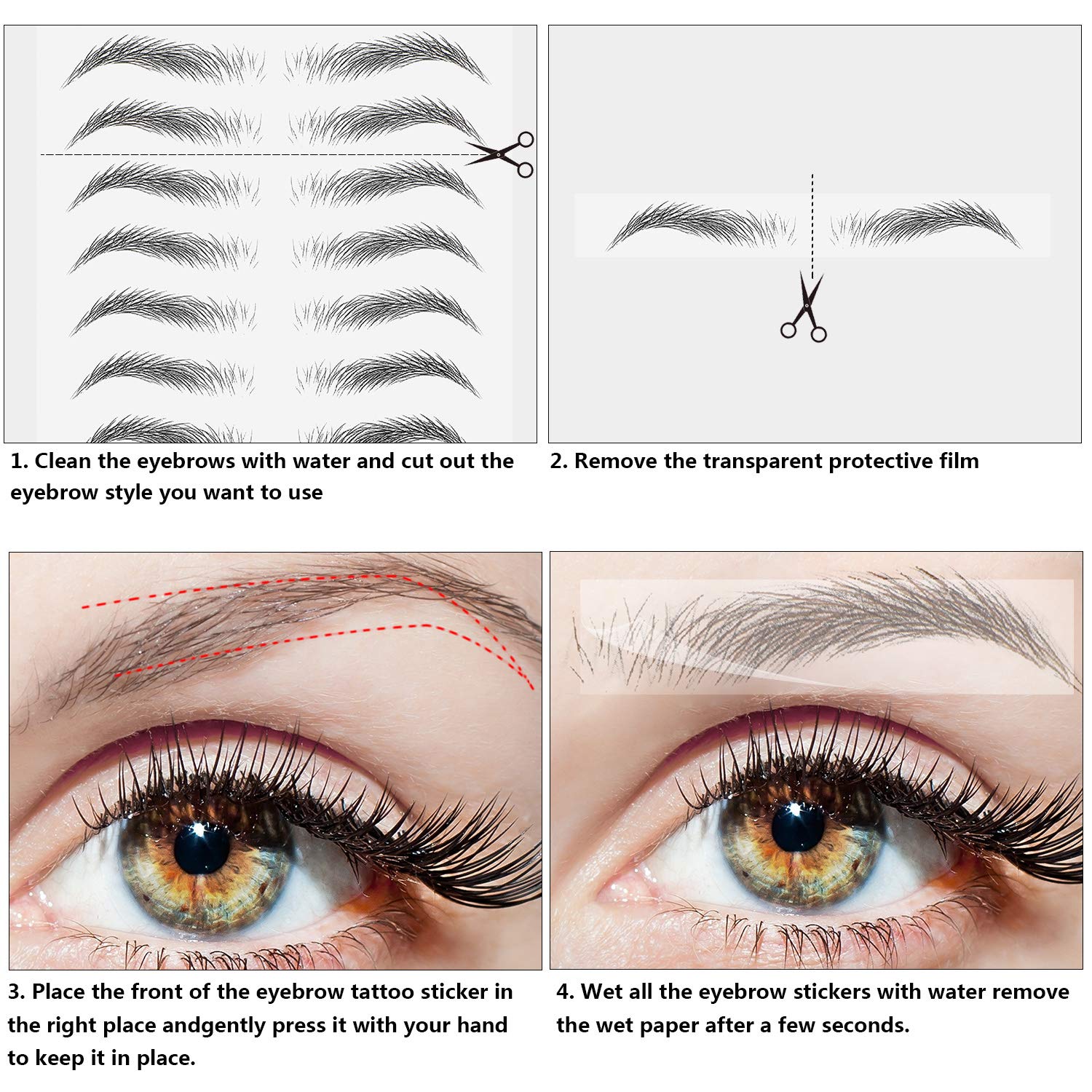 Maitys transferts sourcils imperméables: résistant à l'eau pour un regard durable.