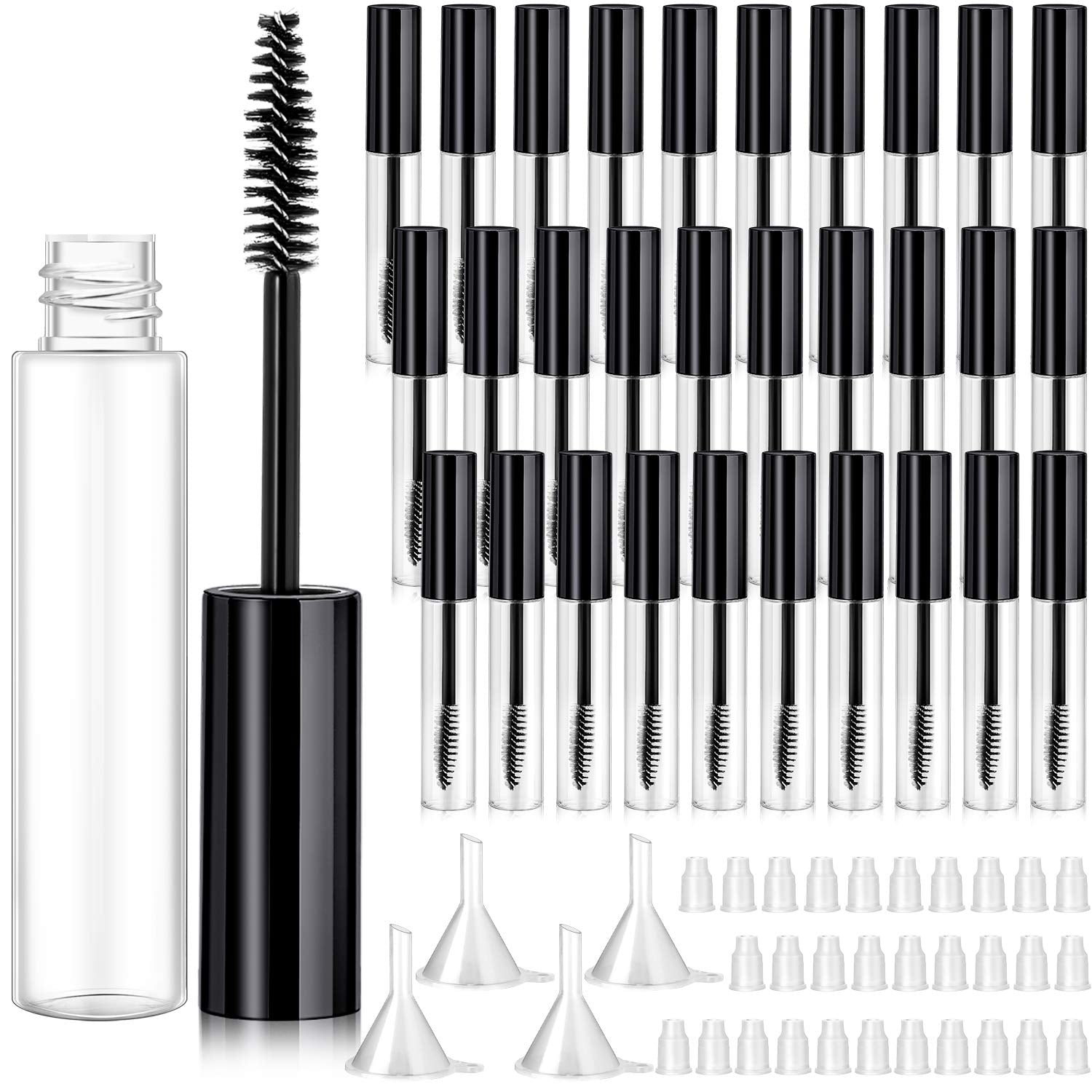 Maitys lot de 30 tubes mascara 10 ml, pratique pour voyage et rangement