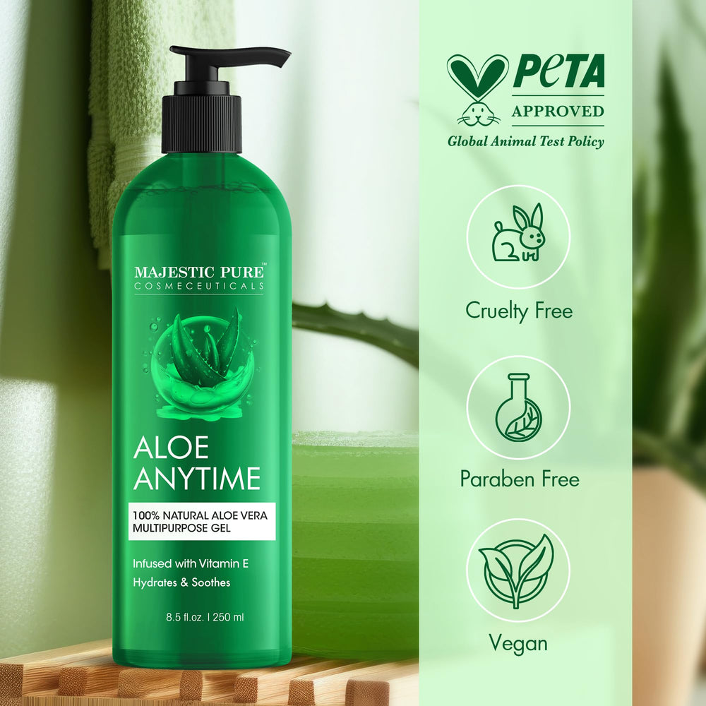 Gel texture légère Majestic Pure offre une absorption rapide et non collante.