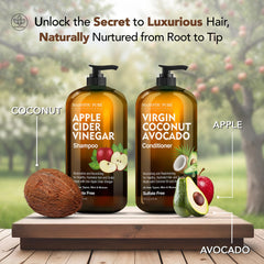 Après-shampoing Majestic Pure avocat et coco, bouteille idéale pour démêler et adoucir.