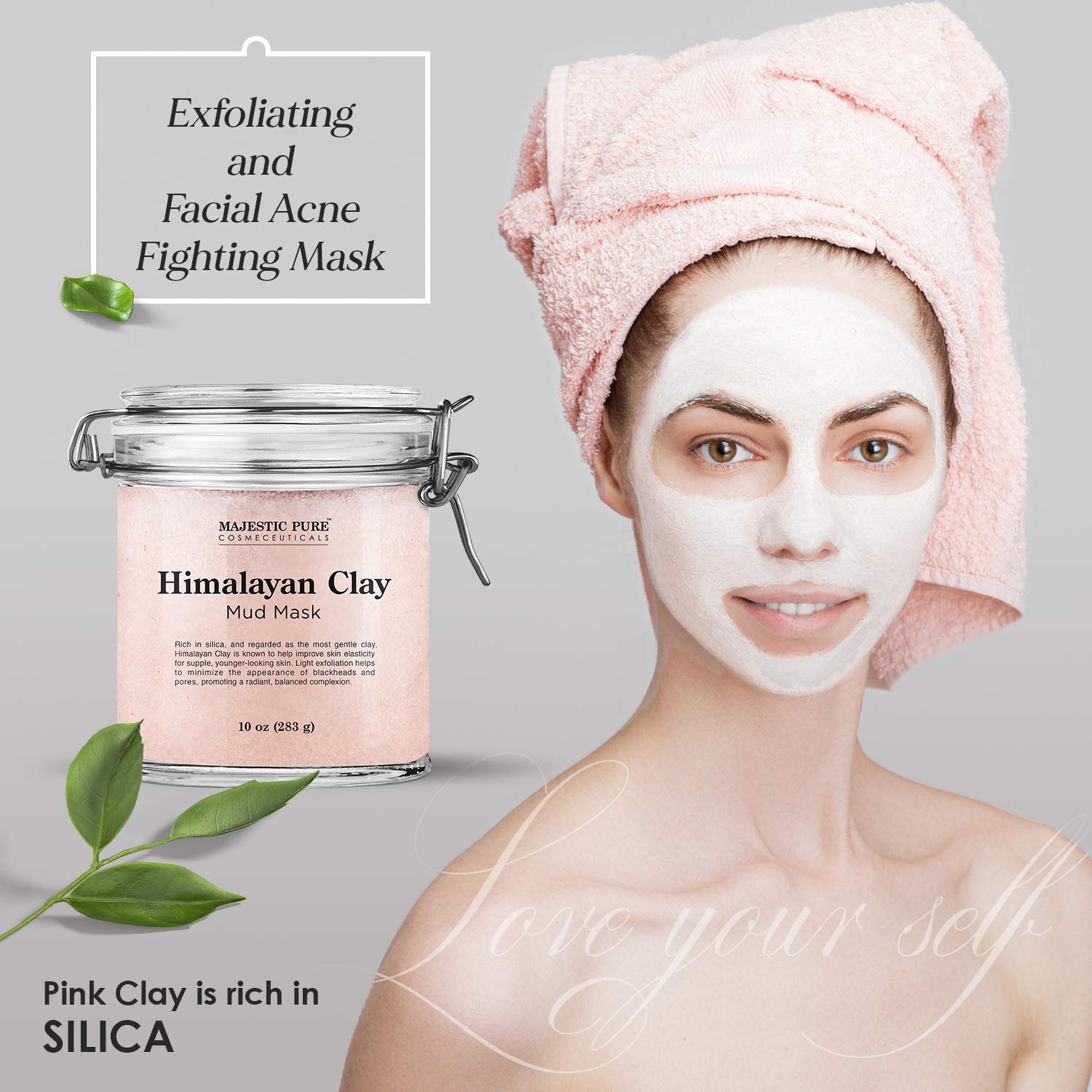 Argile rose Majestic Pure – peau éclatante et elasticité.