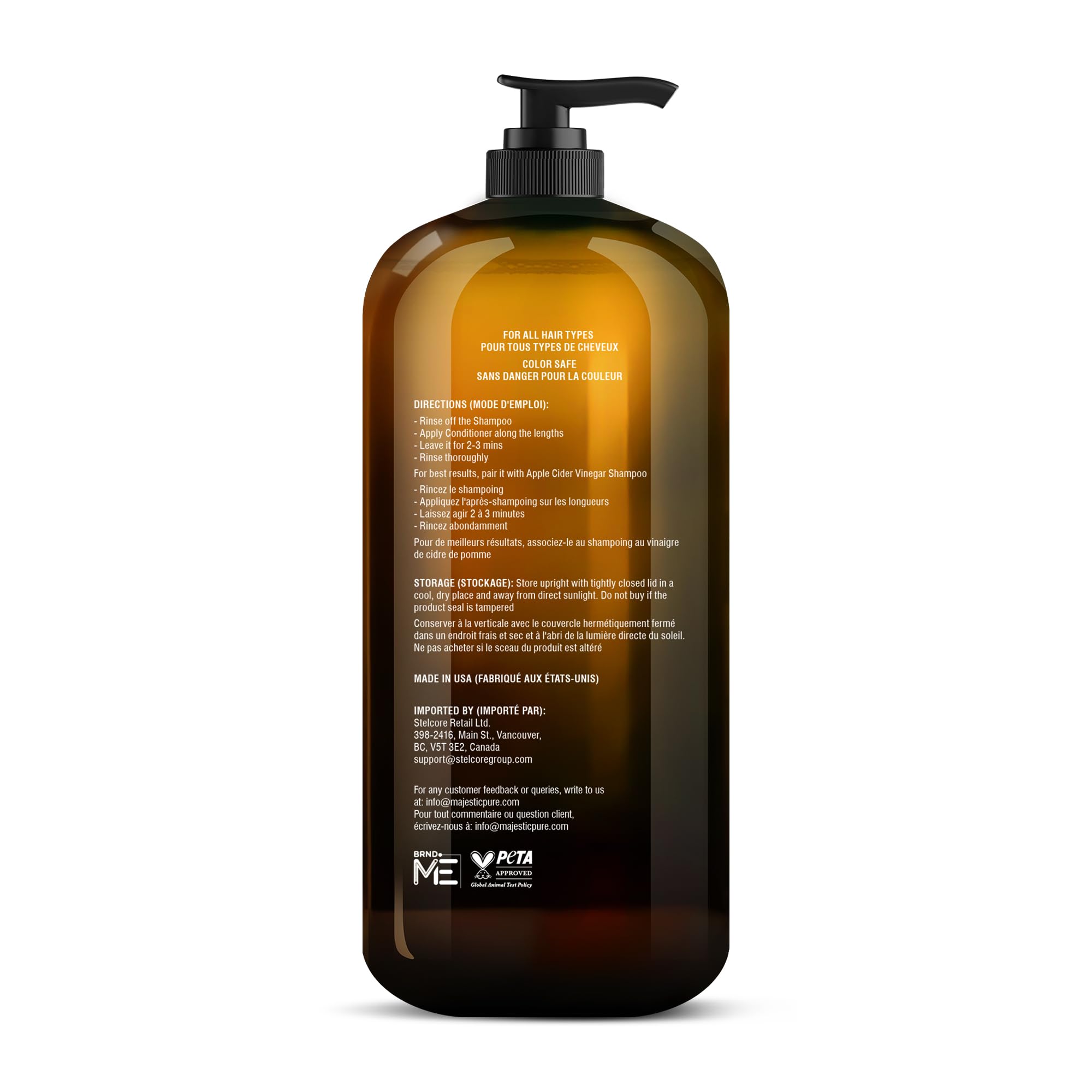 Daily use scene with Majestic Pure Avocado Coconut Conditioner for all hair types