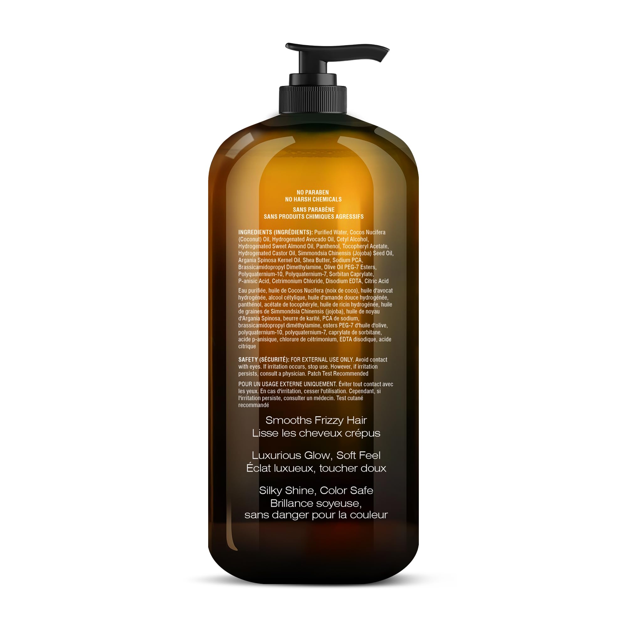 USA-made Majestic Pure Avocado Coconut Conditioner label and quality seal