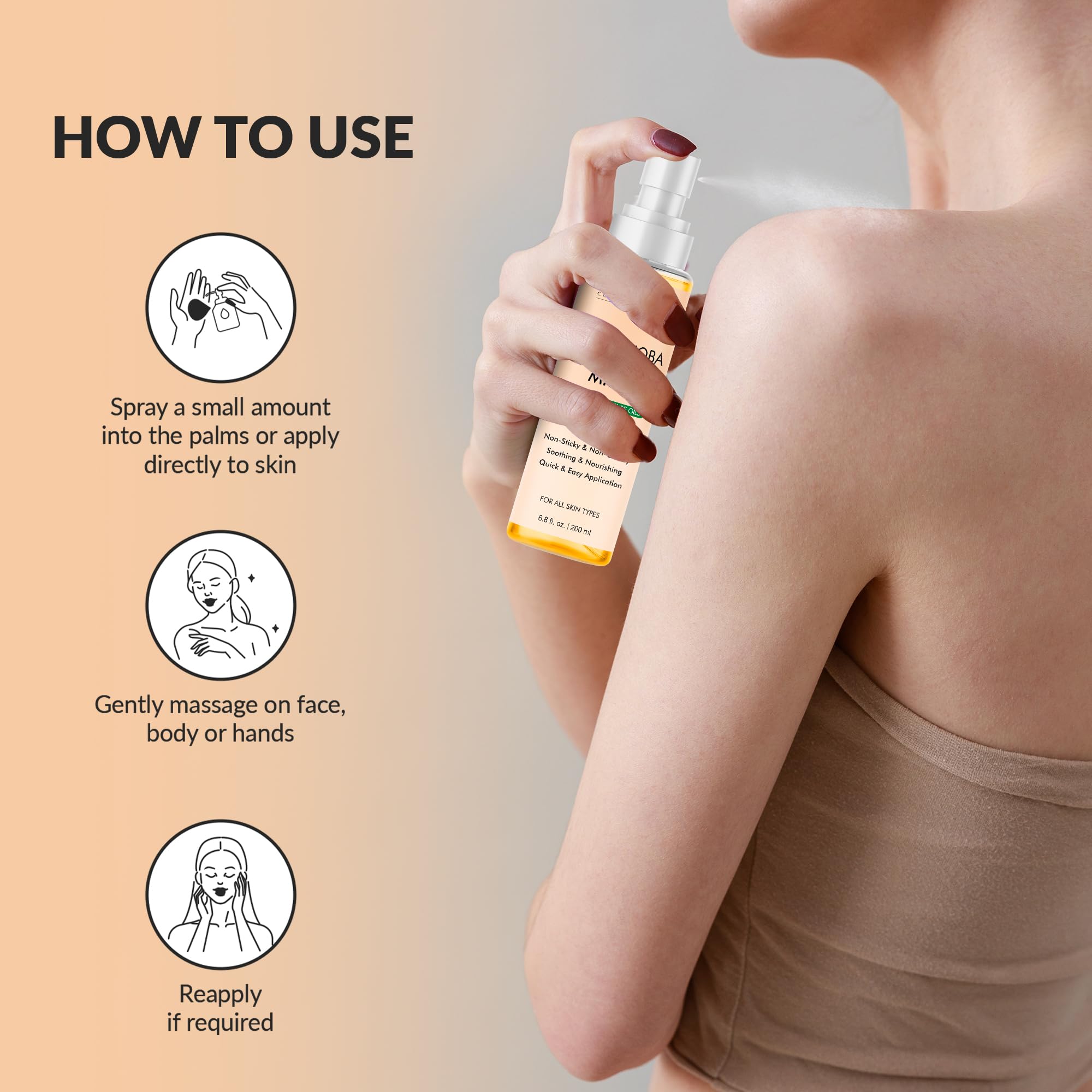Majestic Pure ingrédients avoine jojoba – ingrédients naturels adaptés à tous les types de peau.