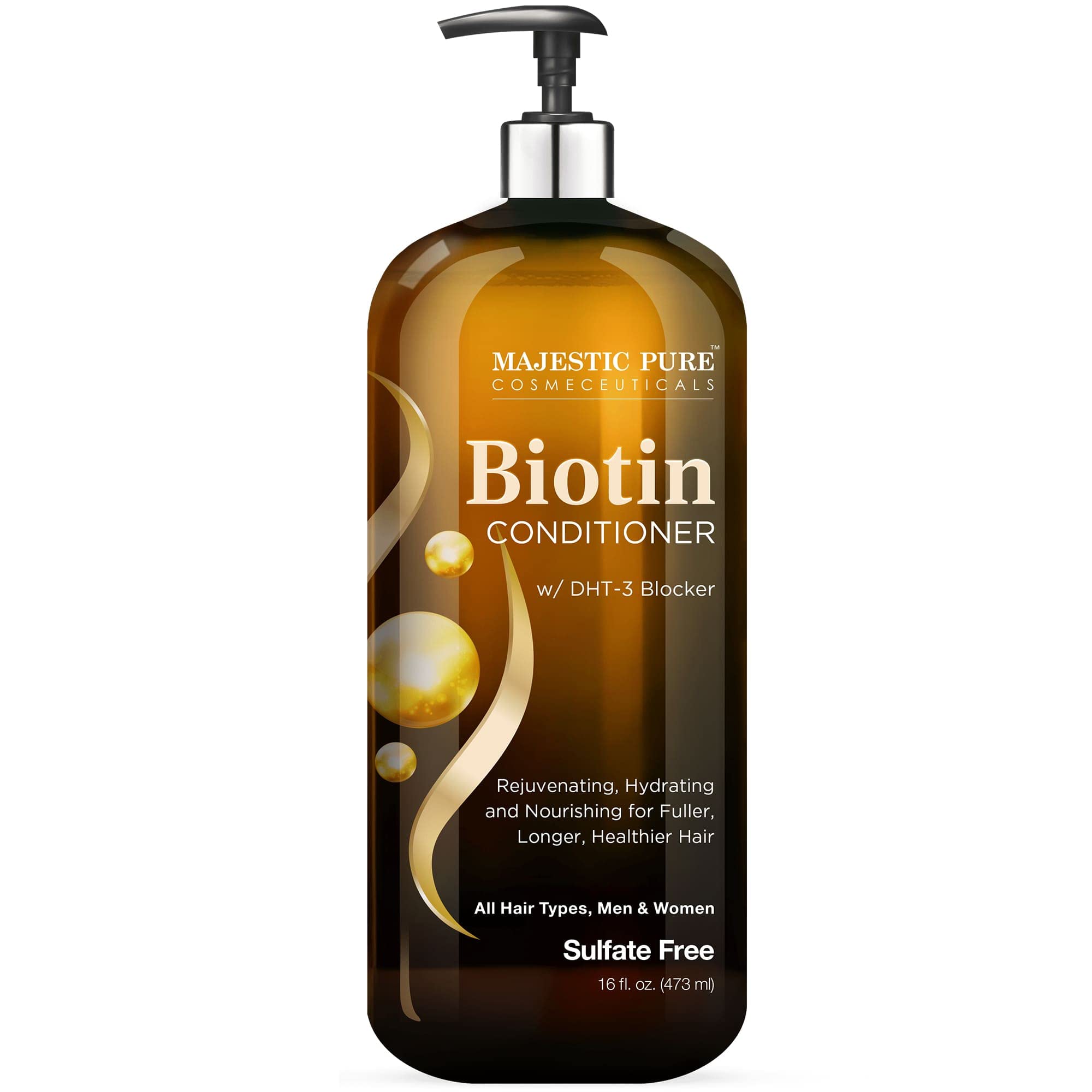 Majestic Pure Biotine – Bouteille versant, volume potentiel accru grâce au soin.
