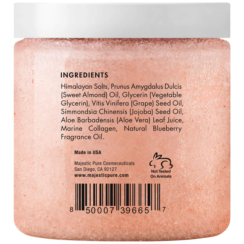 Bouteille Majestic Pure 10 oz – gommage corps pratique à utiliser.