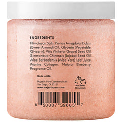 Bouteille Majestic Pure 10 oz – gommage corps pratique à utiliser.