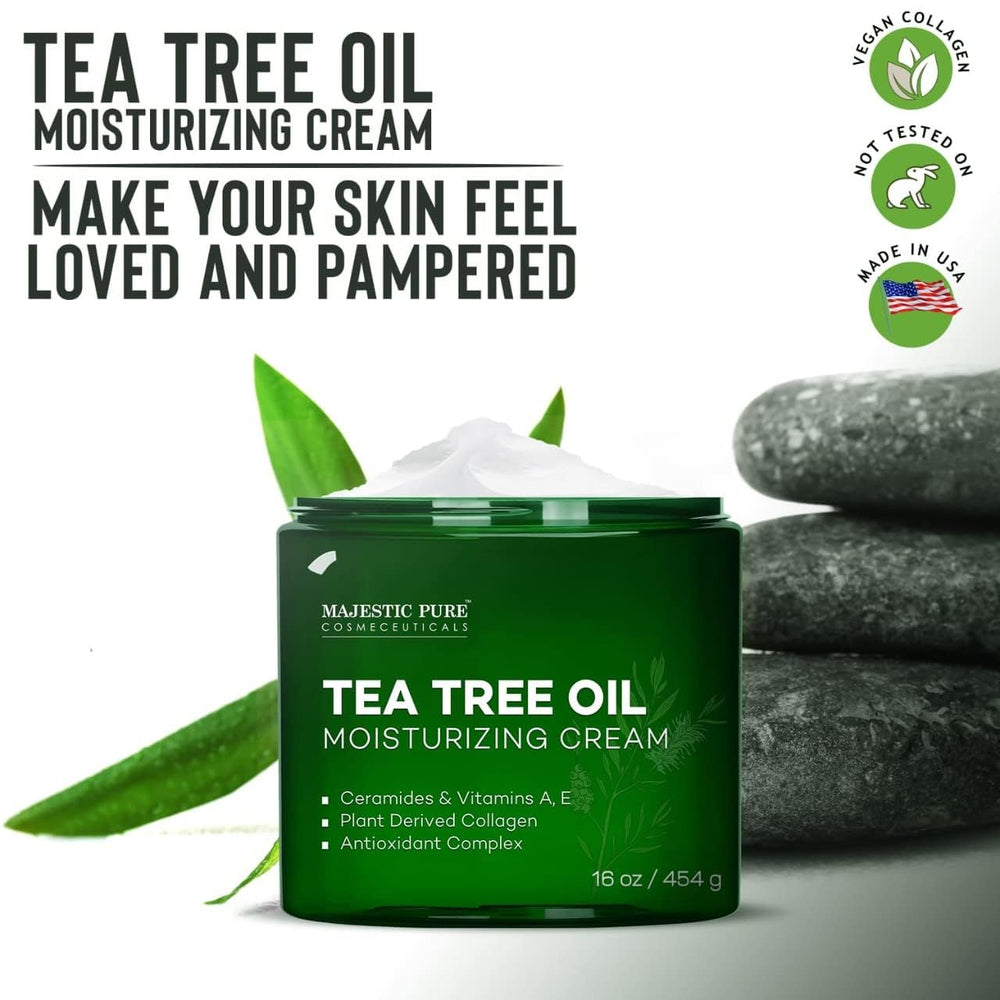 Crème Majestic Pure à l'arbre-a-the pour le corps, hydratation nourrissante