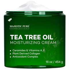 Crème Majestic Pure à l'arbre-a-the pour le visage, hydratation légère et rapide