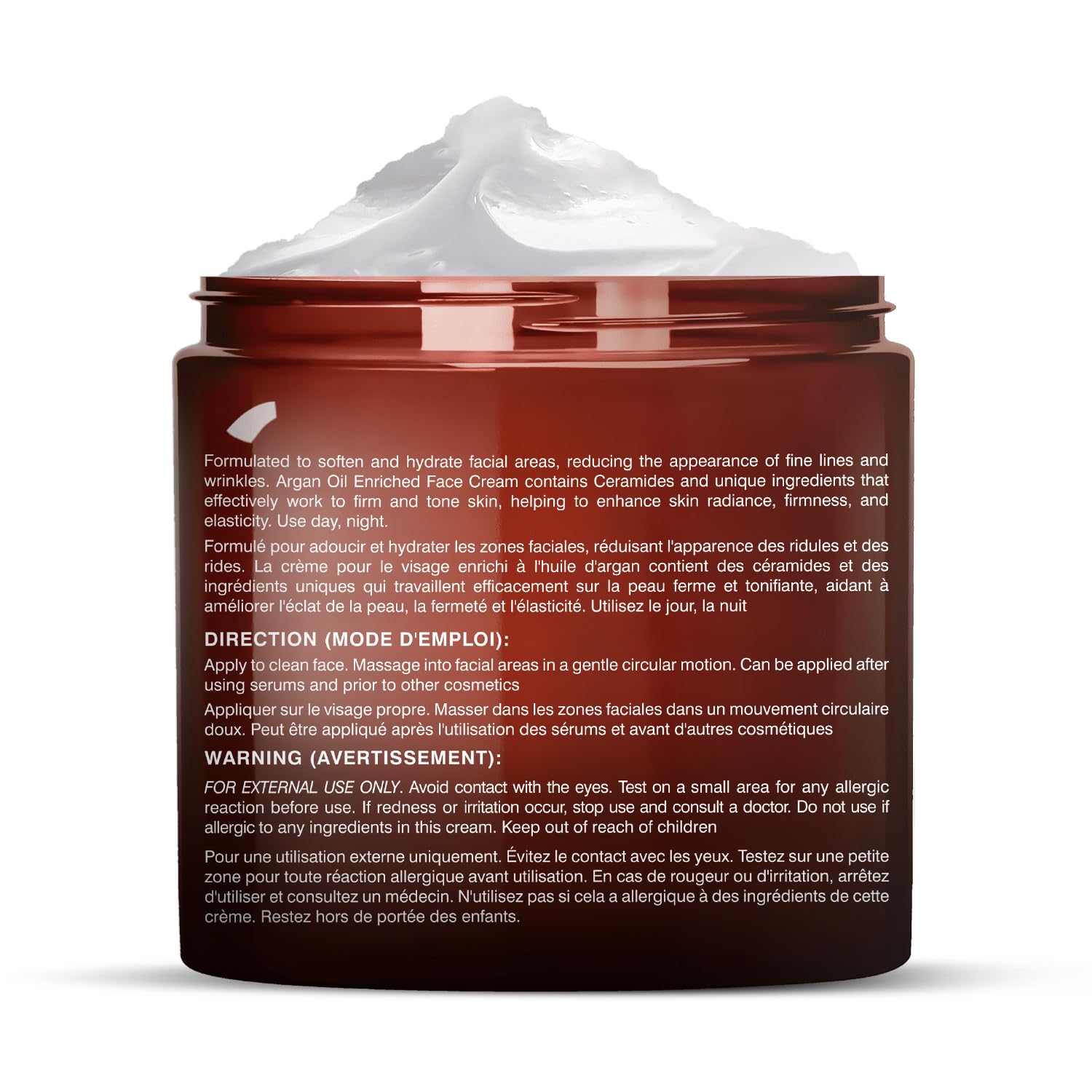 Majestic Pure Crème Argan: hydratation quotidienne pour peau sèche et mixte.
