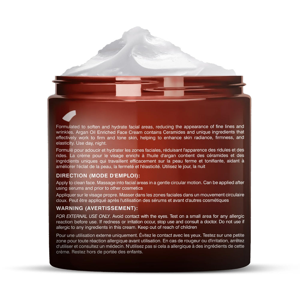 Majestic Pure Crème Argan: hydratation quotidienne pour peau sèche et mixte.