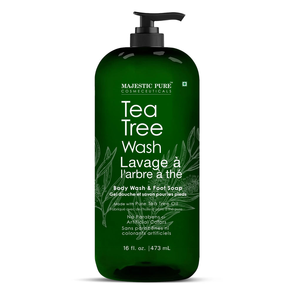 Majestic Pure Gel Douche Arbre à Thé — mousse crèmeuse qui laisse la peau douce