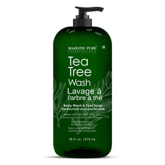 Majestic Pure Gel Douche Arbre à Thé — mousse crèmeuse qui laisse la peau douce