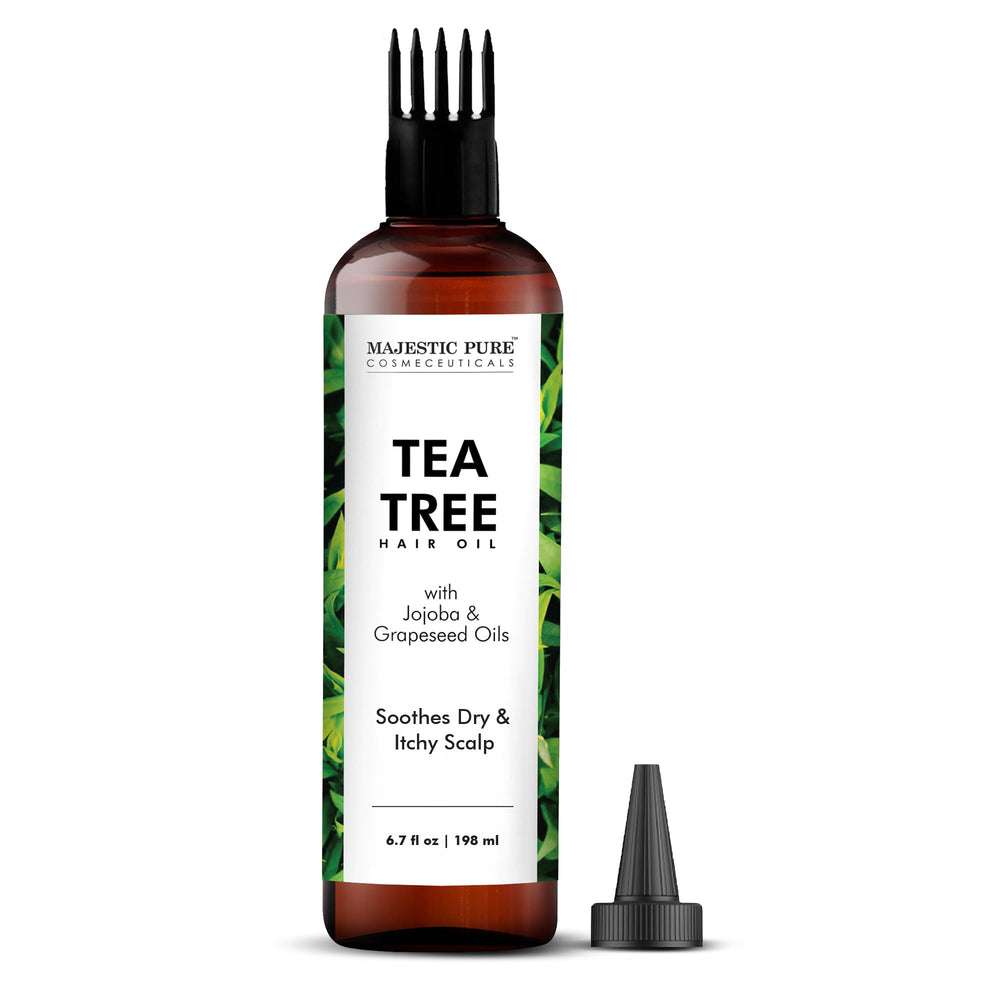 Majestic Pure huile d'arbre à thé – bouteille avec applicateur pour une application propre