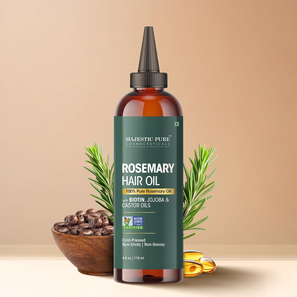 Ingrédients clés: romarin pur, biotine, jojoba et ricin pour les cheveux