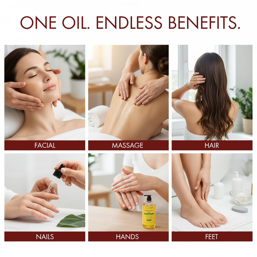 Majestic Pure vitamine E huile, soin visage quotidien sans parfum.