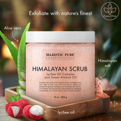 Pot Majestic Pure : gommage Sel Himalayen et huile lychee, dosage précis.