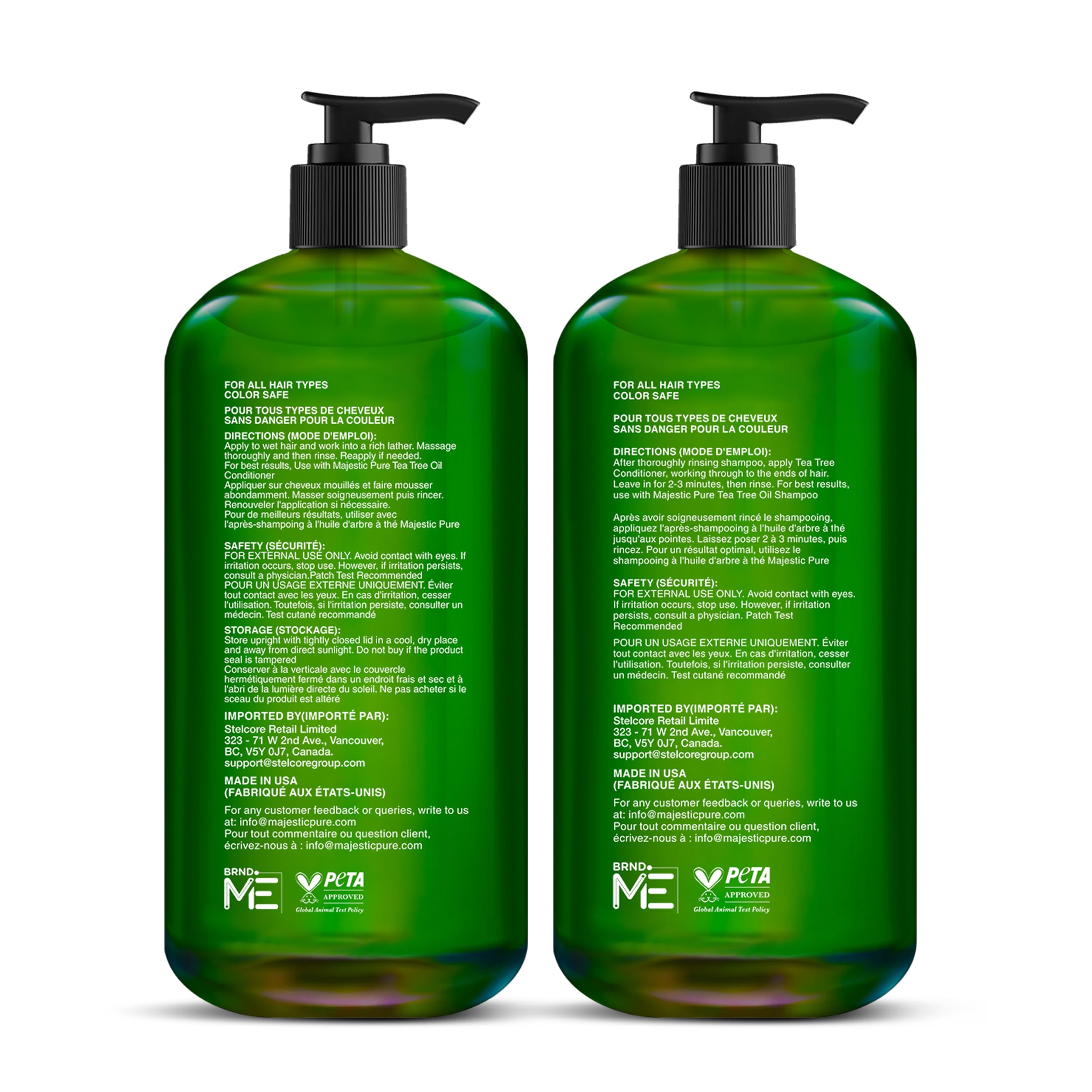 Logo cruelty-free de Majestic Pure sur l’emballage.