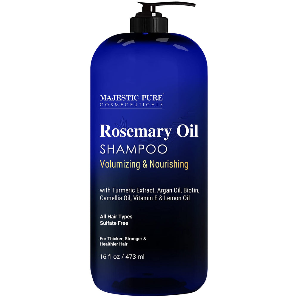 Majestic Pure shampooing romarin pour croissance et volume capillaire.