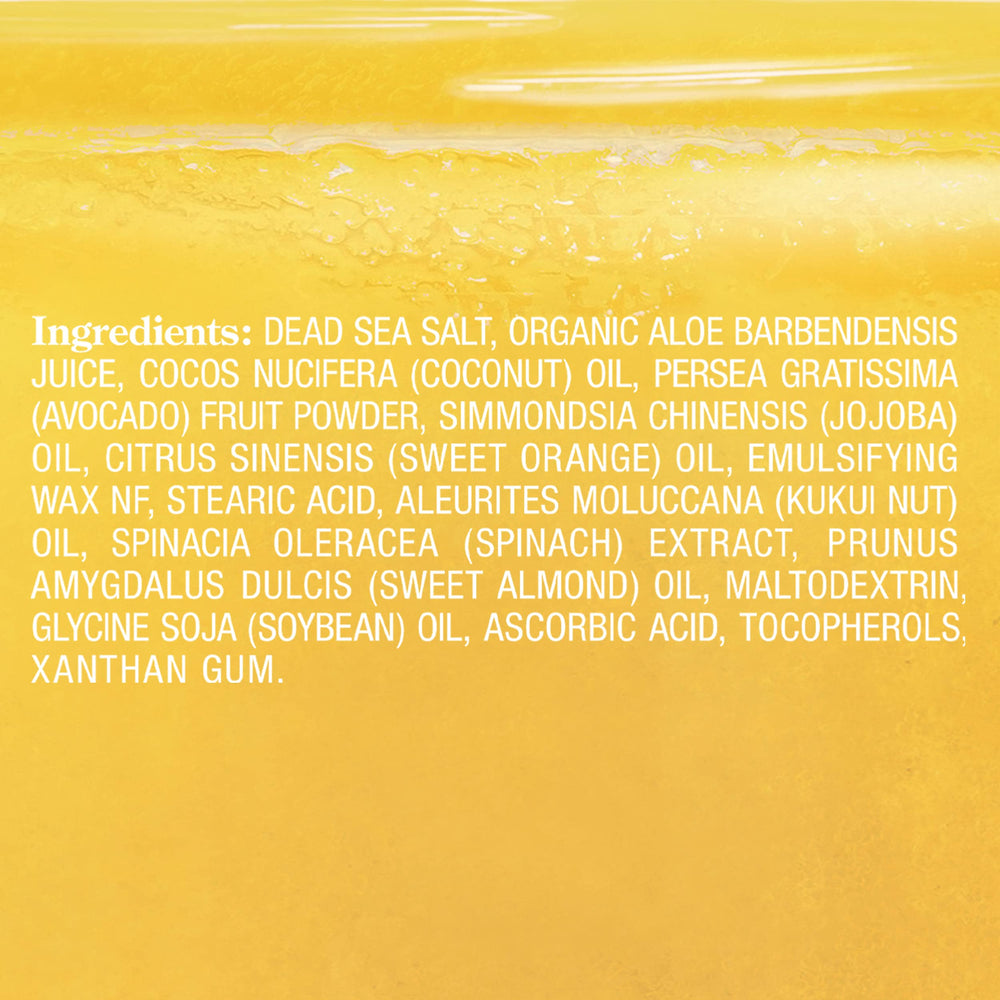 Dead Sea salt crystals featured in Majestic Pure Sweet Orange Body Scrub.