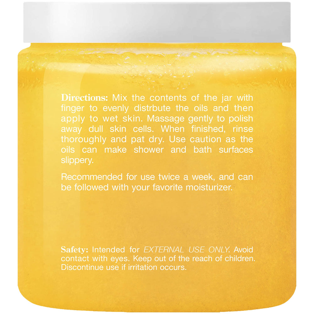 Organic aloe vera juice component visible in Majestic Pure Sweet Orange Body Scrub.