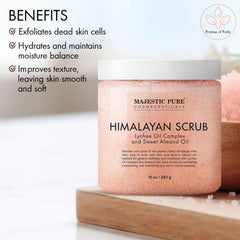Texture granuleuse Majestic Pure sel Himalayen prête à exfolier en douceur.