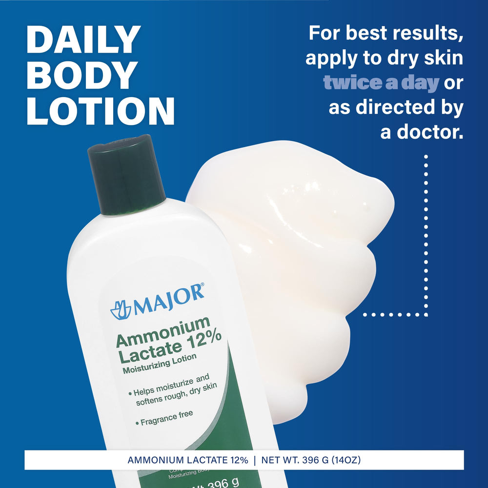 MAJOR Ammonium Lactate 12% : texture crème hydratante pour peau sèche