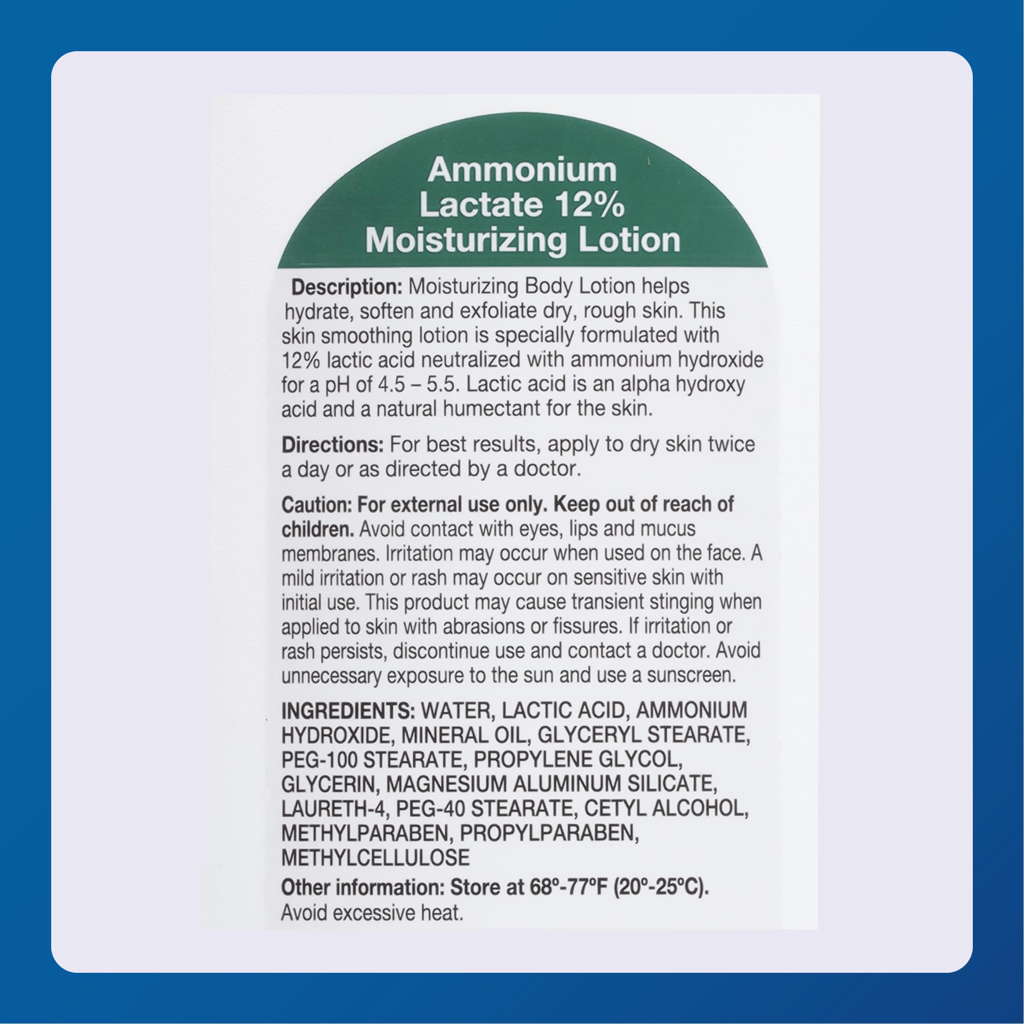 MAJOR Ammonium Lactate 12% : usage quotidien pour nourrir la peau