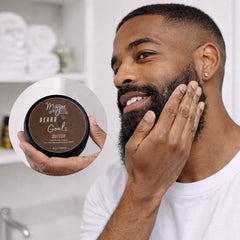 Major Beard Goals Texture crèmeuse – facile à appliquer sur barbe et peau.