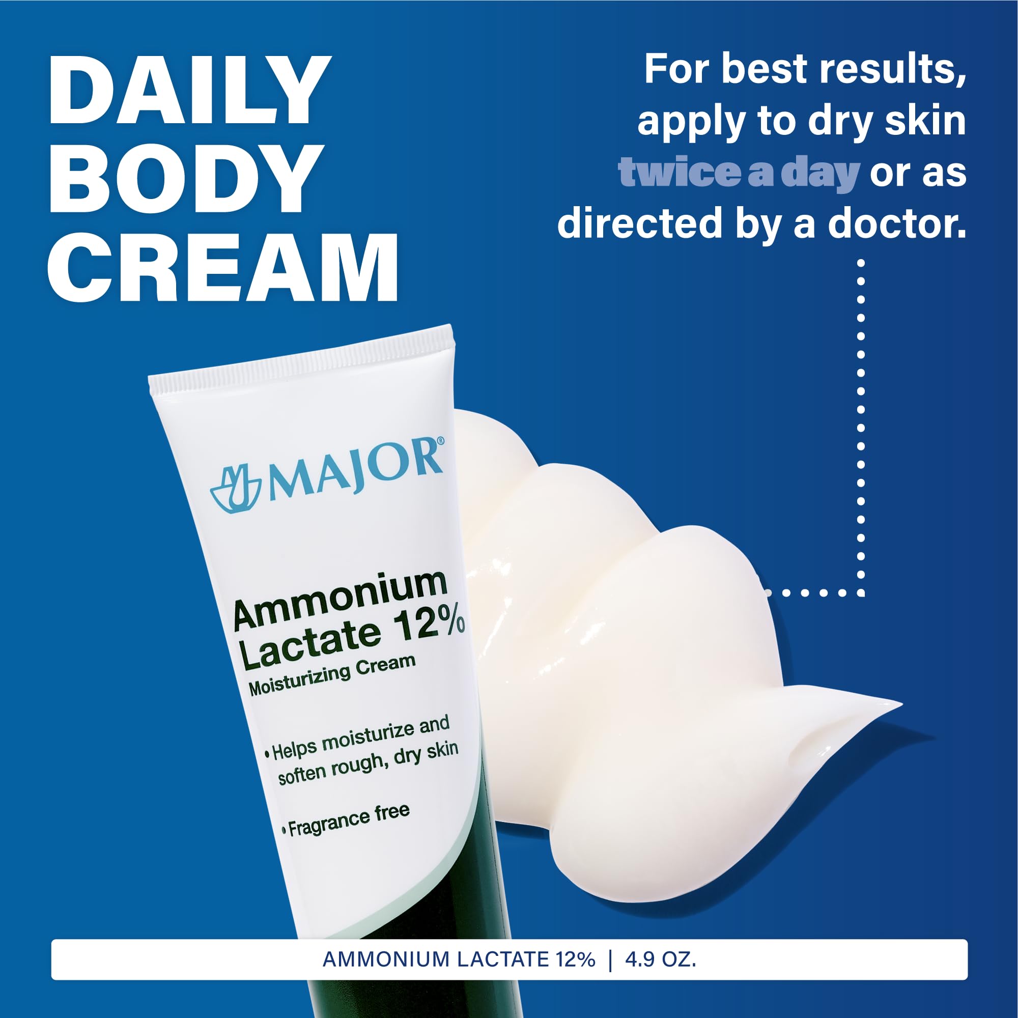 MAJOR Crème lactate 12% texture veloutée pour douceur visible