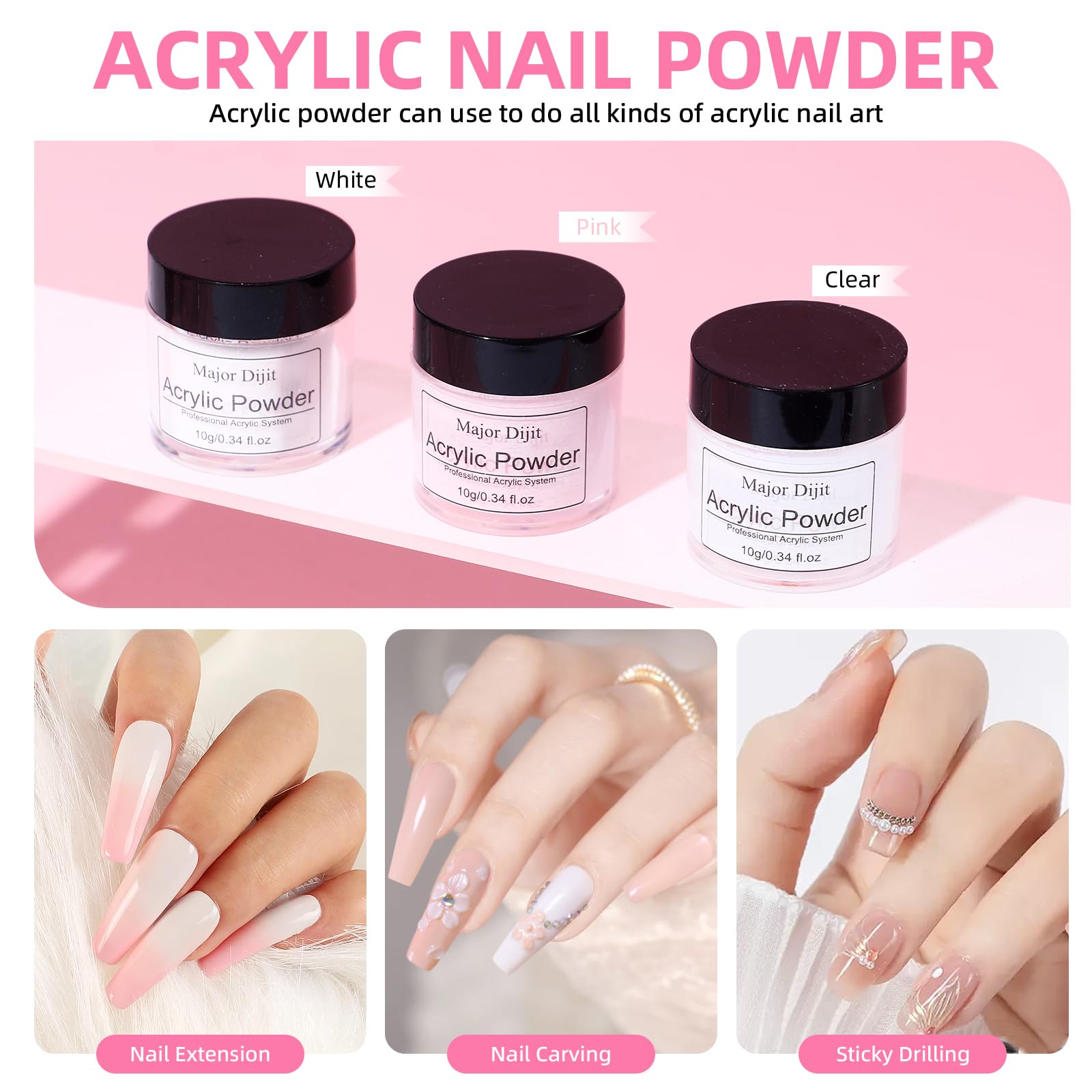 Brosse Major Dijit pour ongles, outil essentiel pour lisser et nettoyer