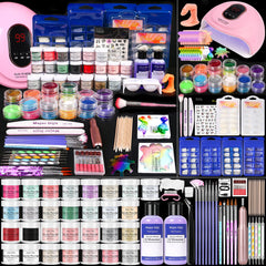 Major Dijit kit ongles acryliques 29 couleurs avec lampe UV parfait pour débutants