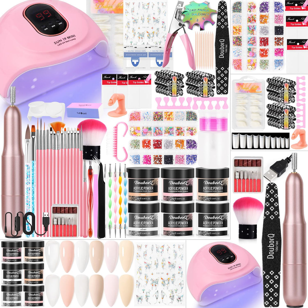 Kit Major Dijit pour débutants, tout-en-un pour démarrer votre manucure acrylique à domicile.