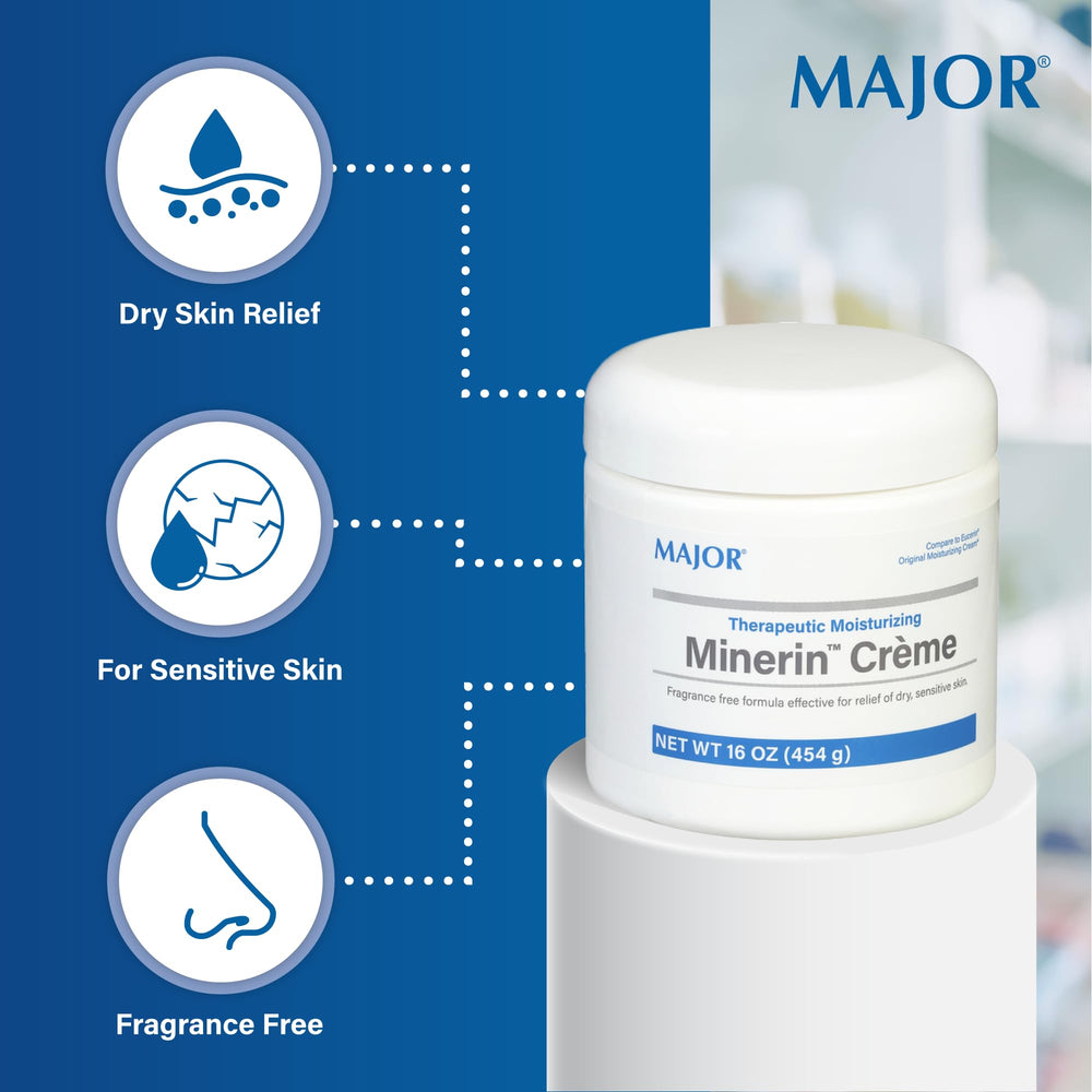 MAJOR Minerin Créme — texture onctueuse sans parfum pour peau sensible.