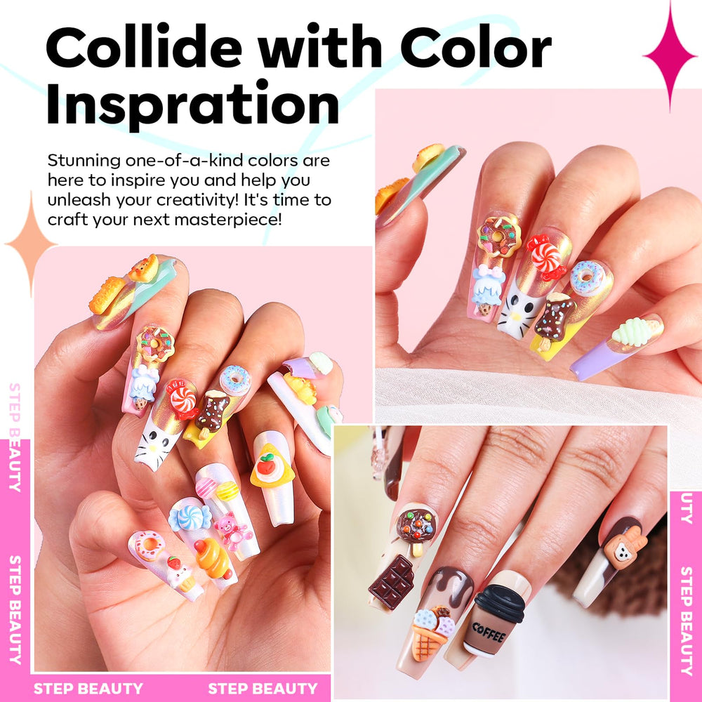 Majordijit charmes chocolat 3D: accents gourmands pour décorations des ongles créatives.