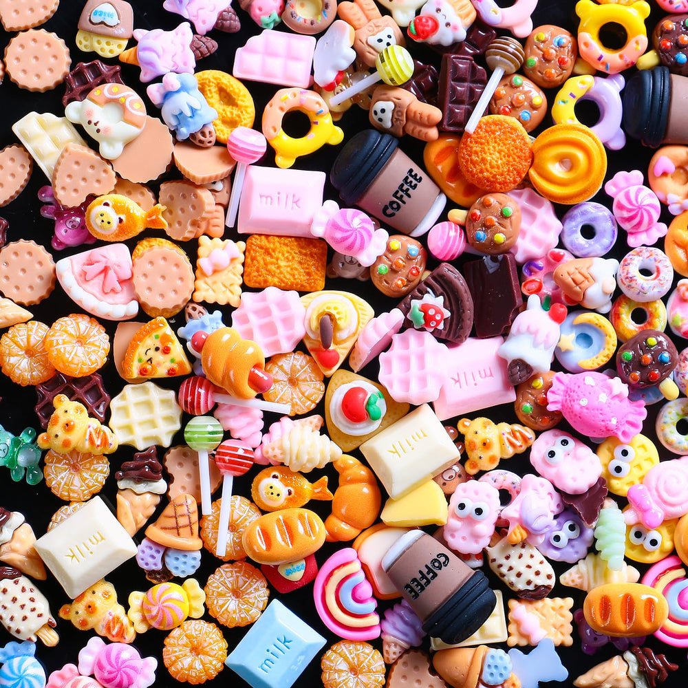 Majordijit charmes donuts gateaux 3D: motifs sucrés pour ongles uniques.