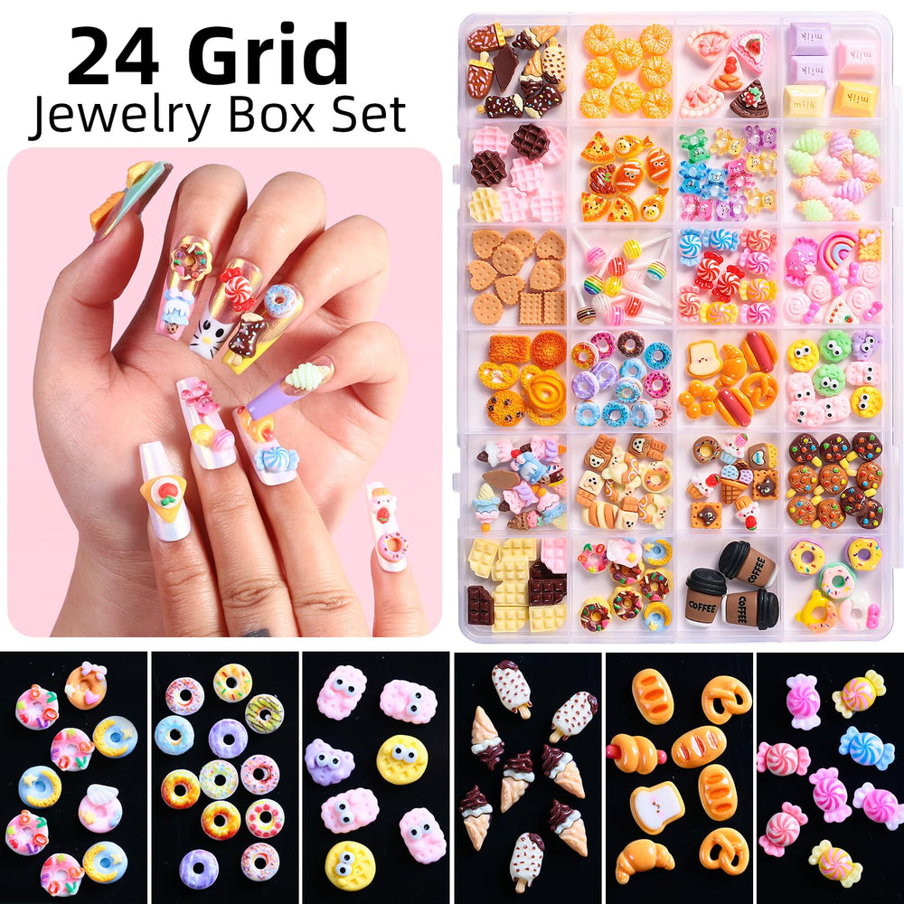 Majordijit charmes glace 3D: couleurs vives pour décorations estivales sur ongles.