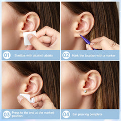 Makalong aiguille piercing oreille inox — précision médicale pour des piqûres propres