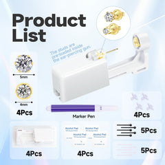 Makalong kit piercing oreille or doré — qualité professionnelle pour domicile