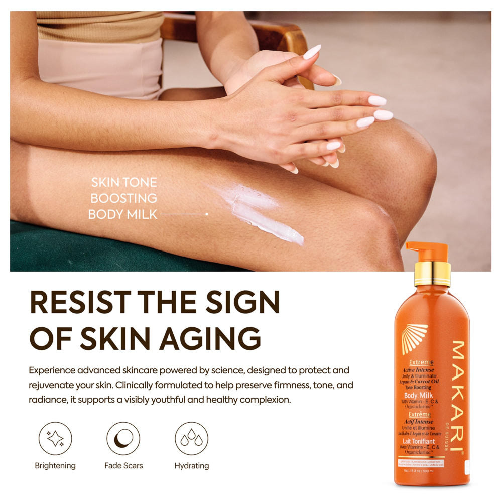 MAKARI Extreme Active Intense Carrot & Argan Oil Body Milk absorption-rapide: absorption rapide sans fini gras.