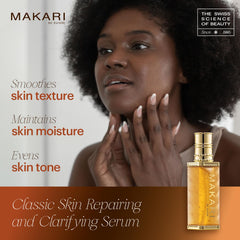 La goutte et la pipette facilitent l application ciblée sur la peau Makari.