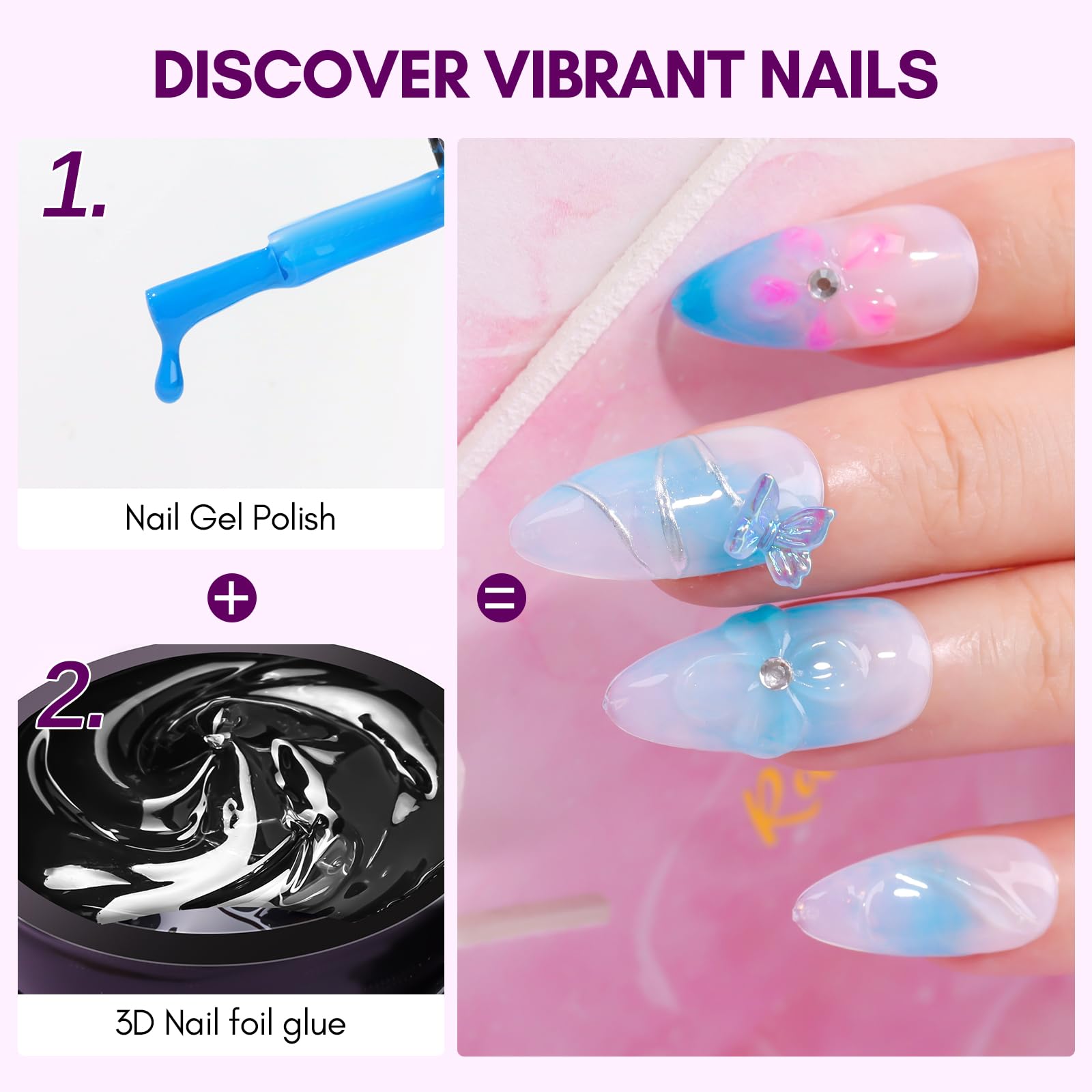 Makartt Application au pinceau facile pour dessiner des motifs foil sur les ongles