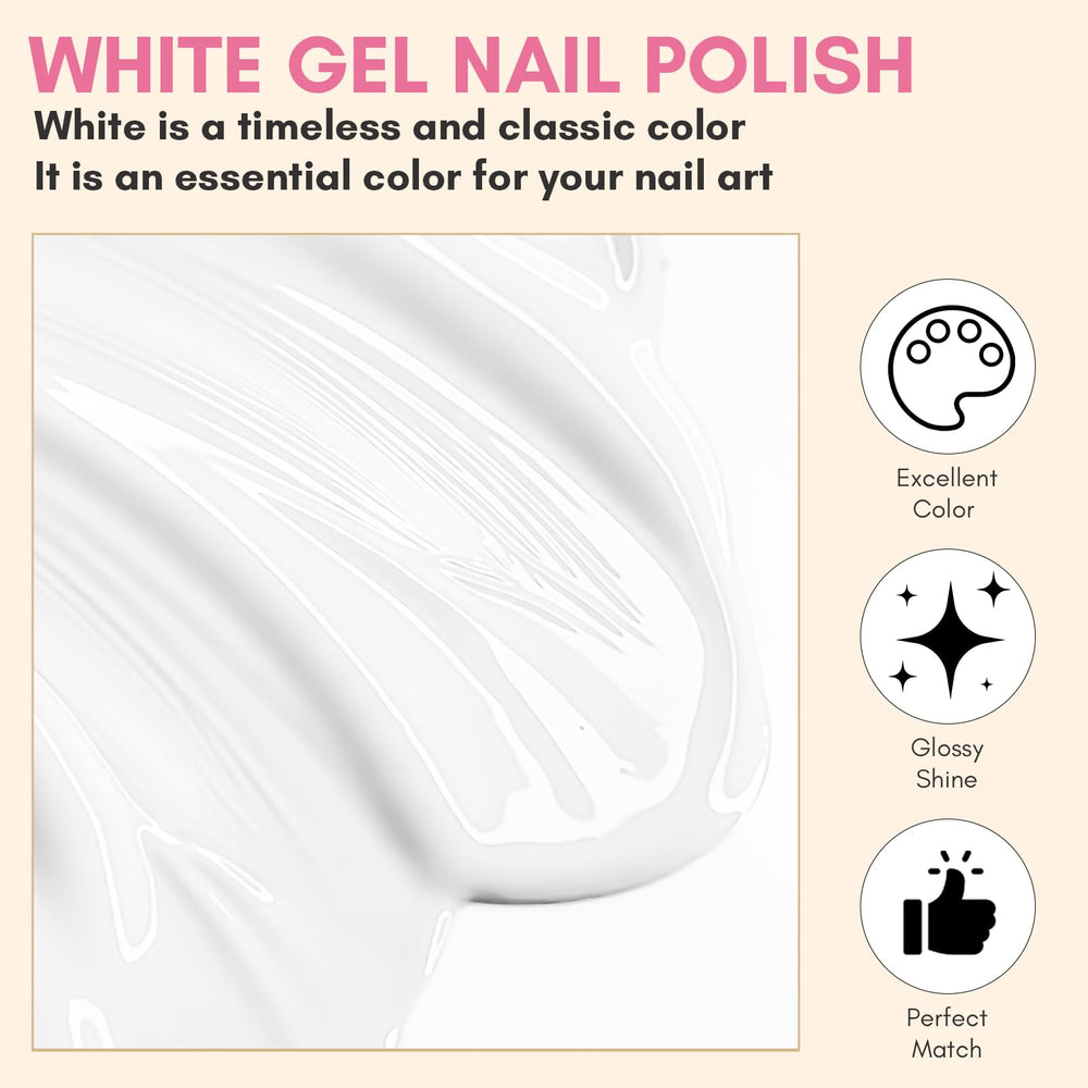 Makartt Application gel blanc couche lisse et rapide à réaliser