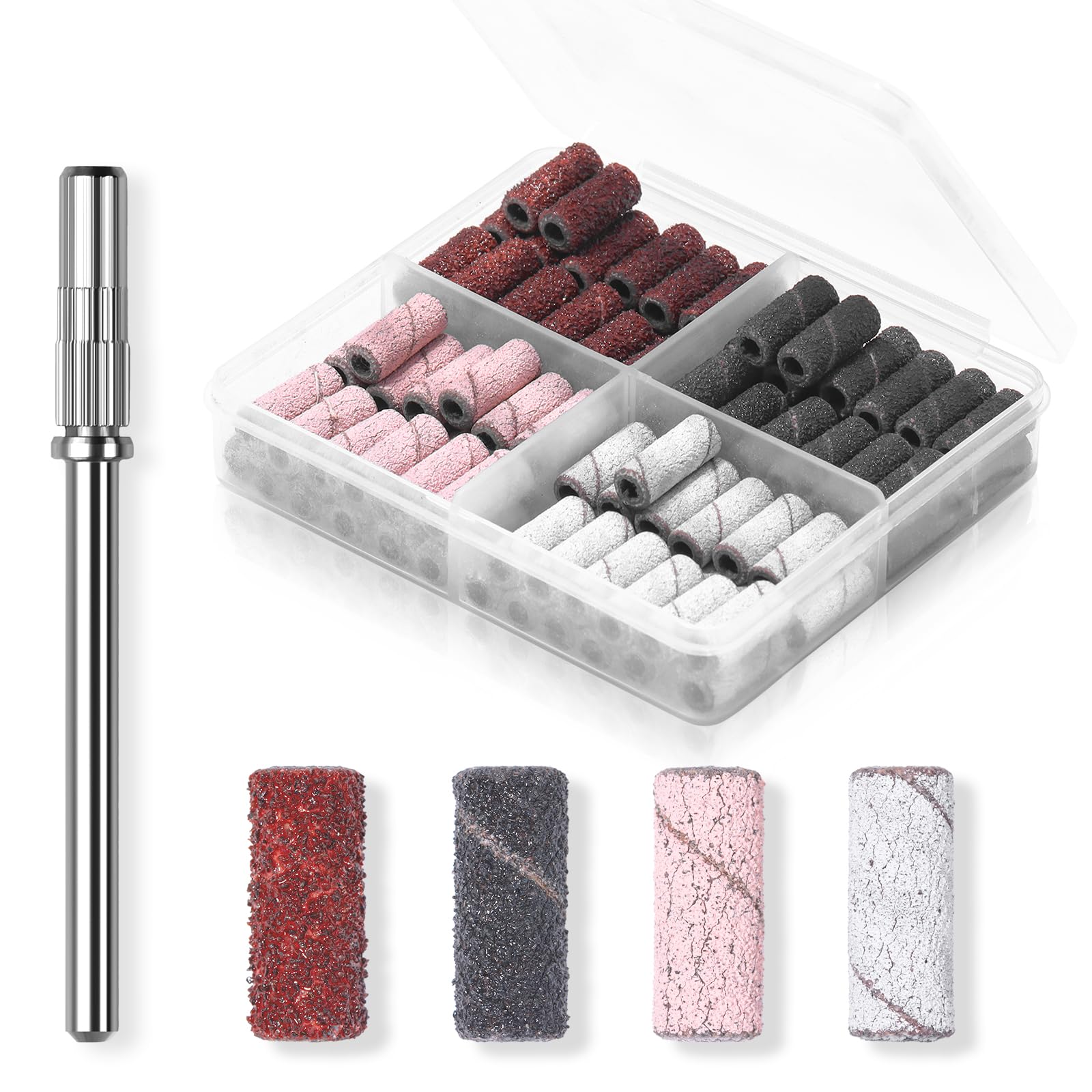 Makartt bandes de ponçage multicolores pour meule à ongles, polyvalentes pour ponçage précis