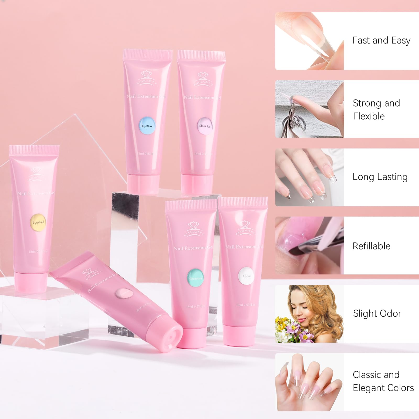 Base fortifiante Makartt protège et renforce les ongles pendant le soin.