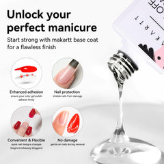 Makartt base gel pelable – application facile sur ongles nets.